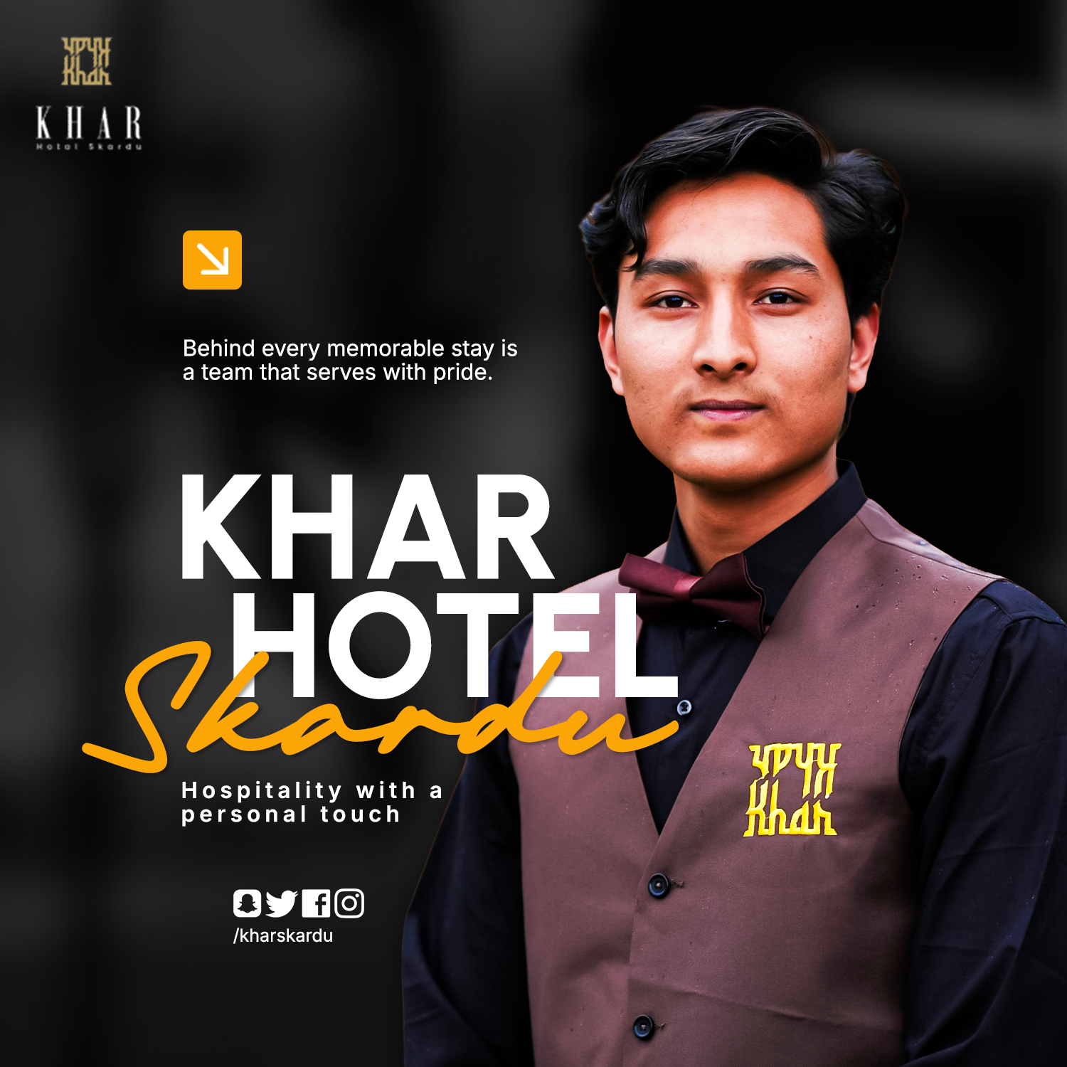 Khar Skardu staff member providing professional service